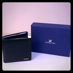 Mens Swarovski SCS wallet genuine leather